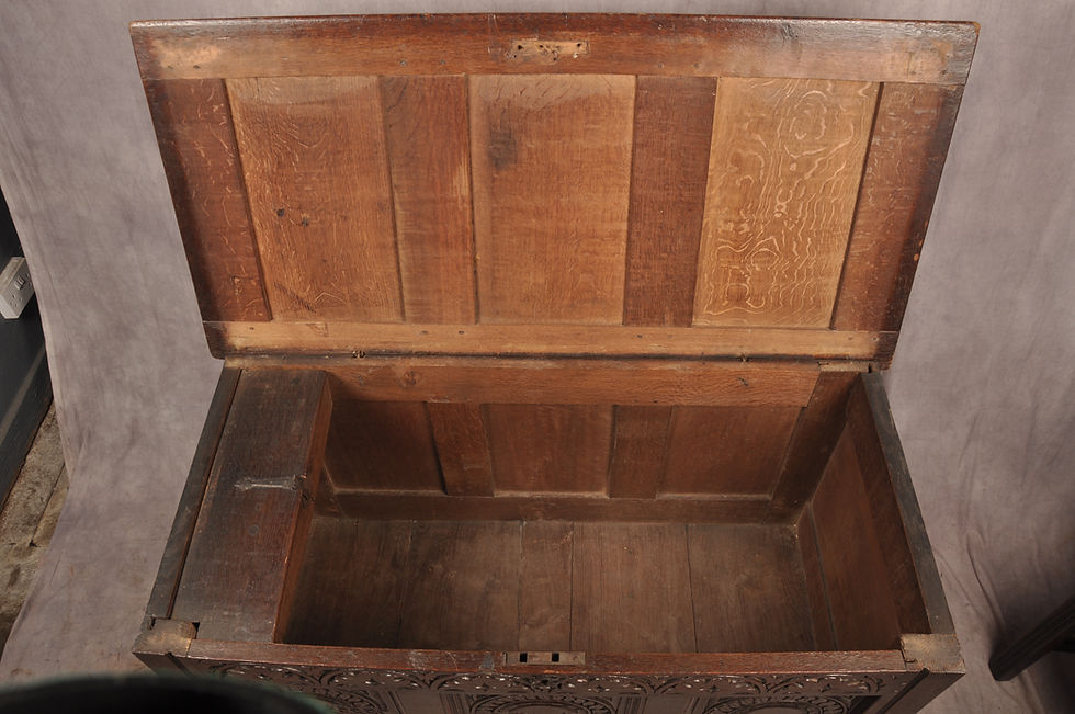 Thumbnail: 17th Century Arcaded Oak Coffer