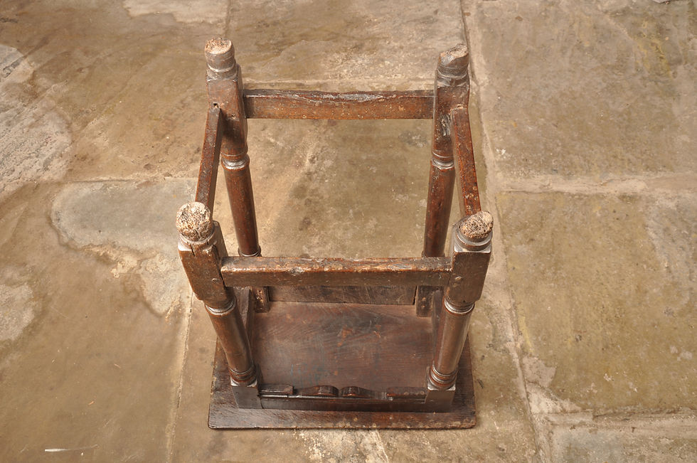 Thumbnail: Good Mid 17th Century Oak Joint Stool