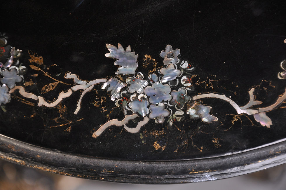 Thumbnail: 19th Century Tilt Top Papier Mache Table