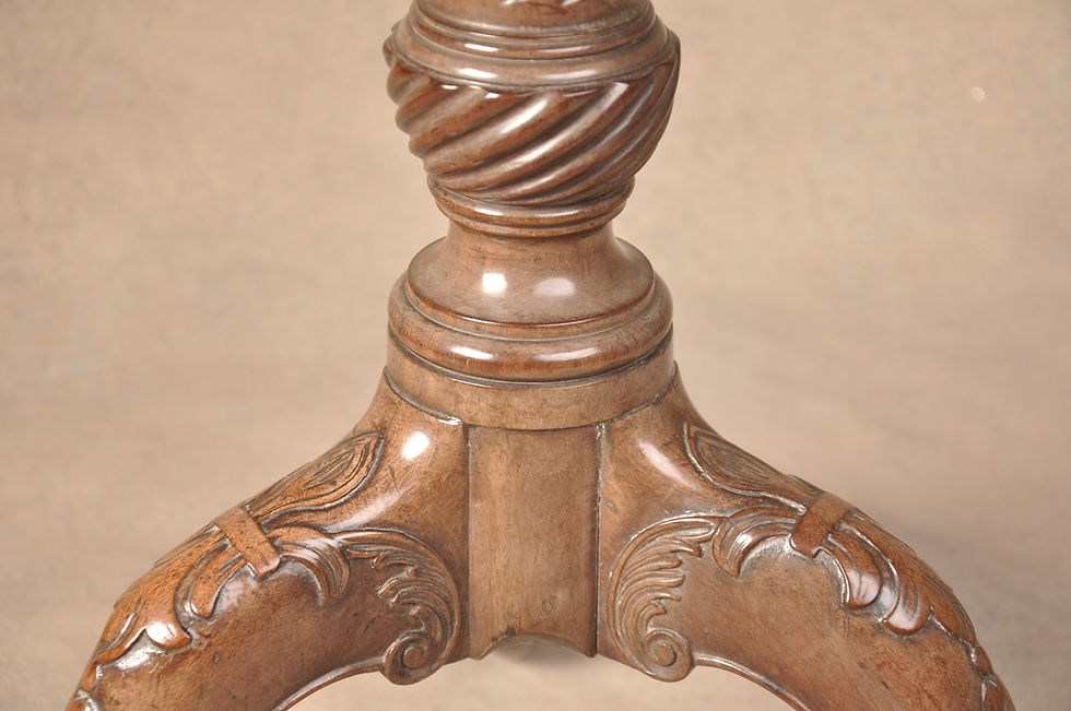 Thumbnail: Fine 18th Century Mahogany Chippendale Tripod Table
