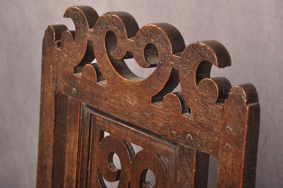 Thumbnail: SOLD. Set Of Four 17th Century Oak Chairs