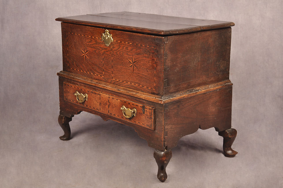 Thumbnail: Early 18th Century Oak Coffer Bach