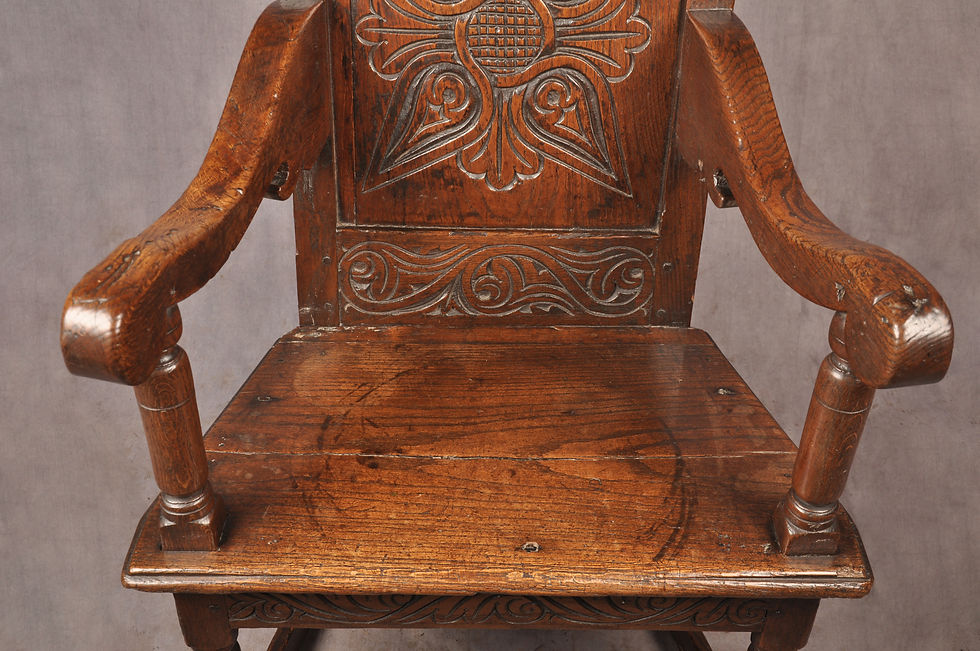 Thumbnail: 17th Century Oak Wainscott Chair. SOLD
