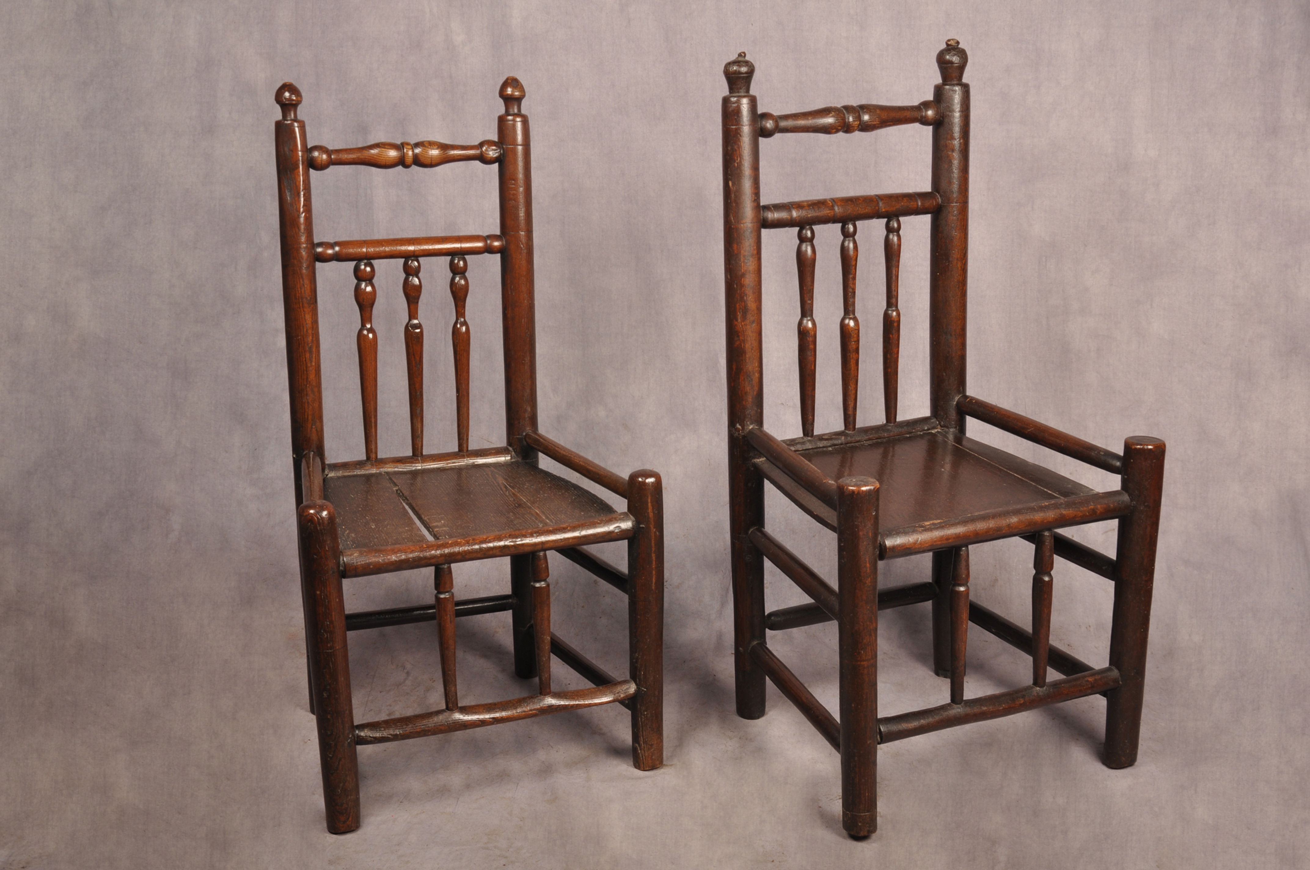 A Near Pair Of 17th Century Ash Turners Chairs