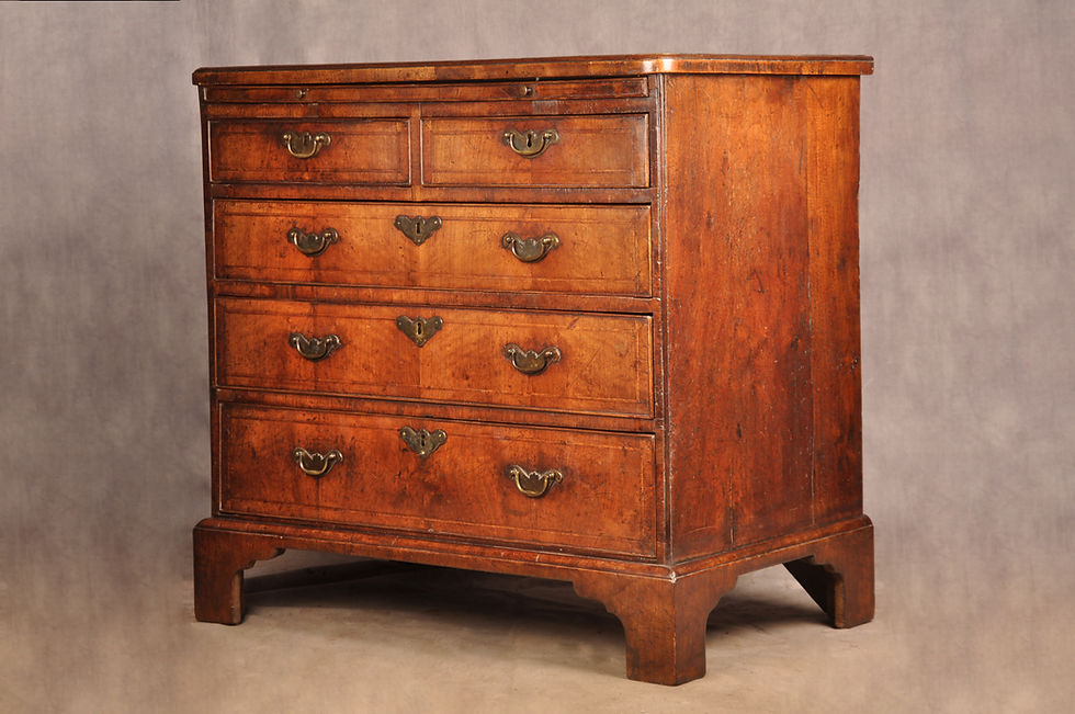 Thumbnail: SOLD. Small Early 18th Century Walnut Chest Of Drawers