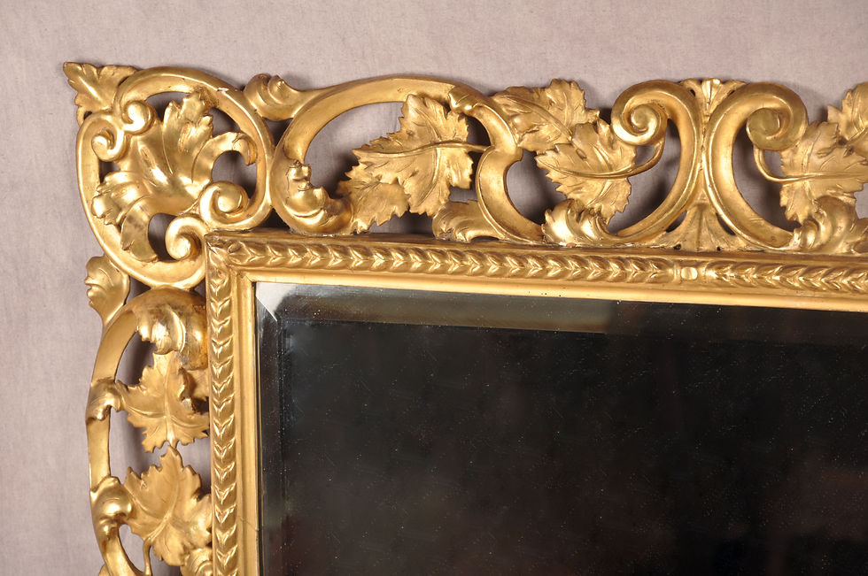 Thumbnail: Large Early 19th Century Florentine Giltwood Mirror