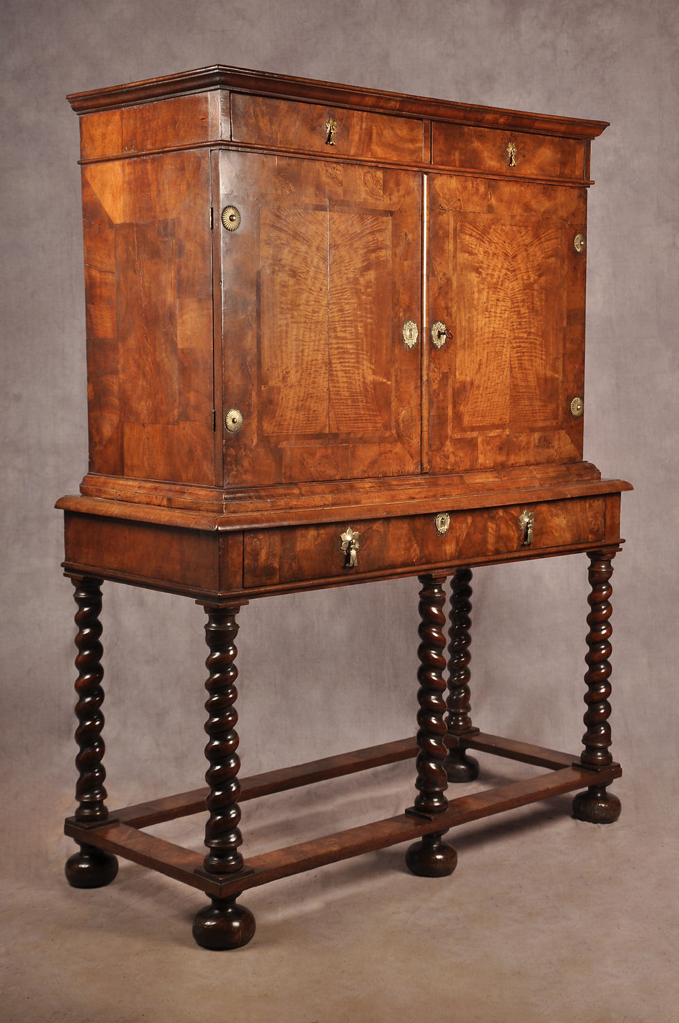 Thumbnail: 17th Century Walnut Cabinet On Stand. SOLD