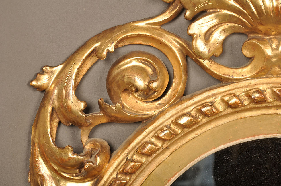 Thumbnail: Late 18th Century Florentine Giltwood Oval Mirror
