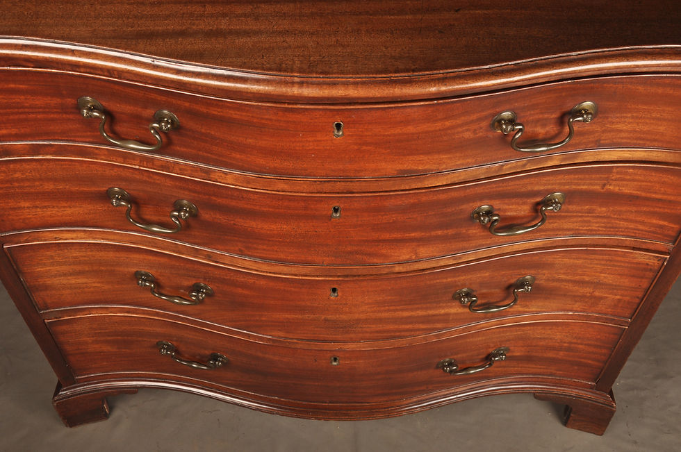 Thumbnail: 18th Century Mahogany Serpentine Chest Of Drawers