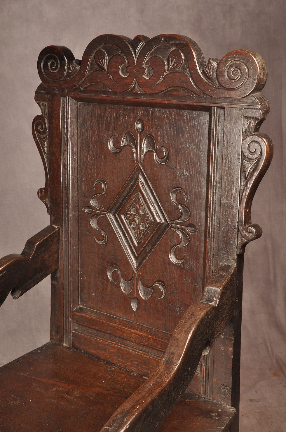 Thumbnail: 17th Century Yorkshire Oak Wainscot Chair