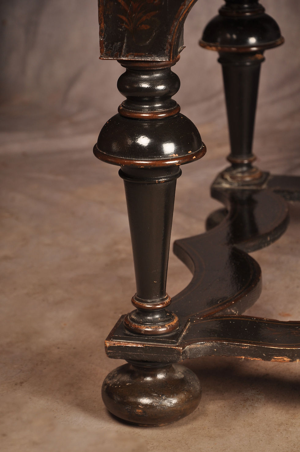 Thumbnail: Rare Early 18th Century Chinoiserie-japanned Chest On Stand