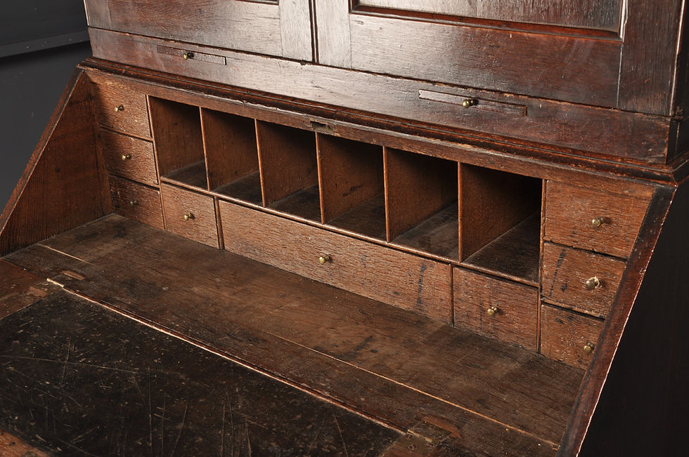 Thumbnail: Early 18th Century Oak Bureau Bookcase