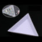 Triangular tray with nail art rhinestones