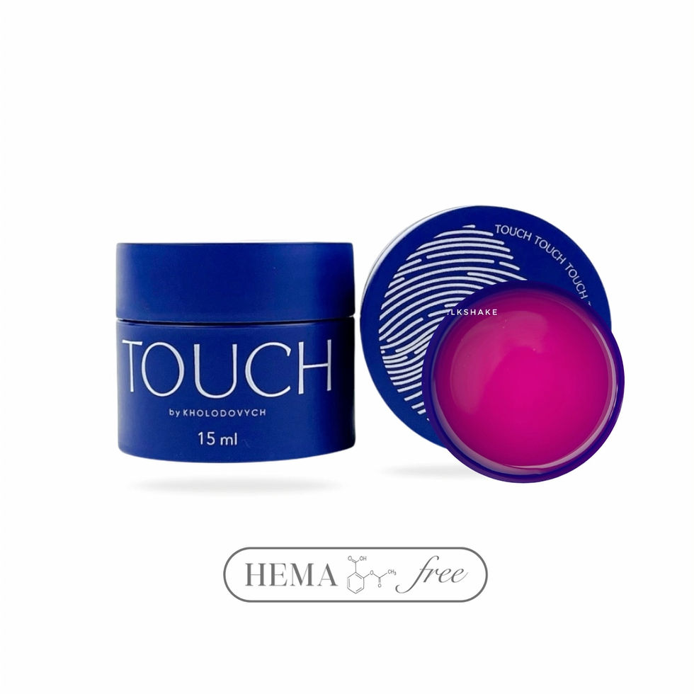 Blue TOUCH jar with pink gel 15 ml