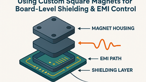 Using Custom Square Magnets for Board-Level Shielding & EMI Control