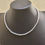 Thumbnail: Petite White Freshwater Pearl Necklace Hand-knotted on Lavender Silk