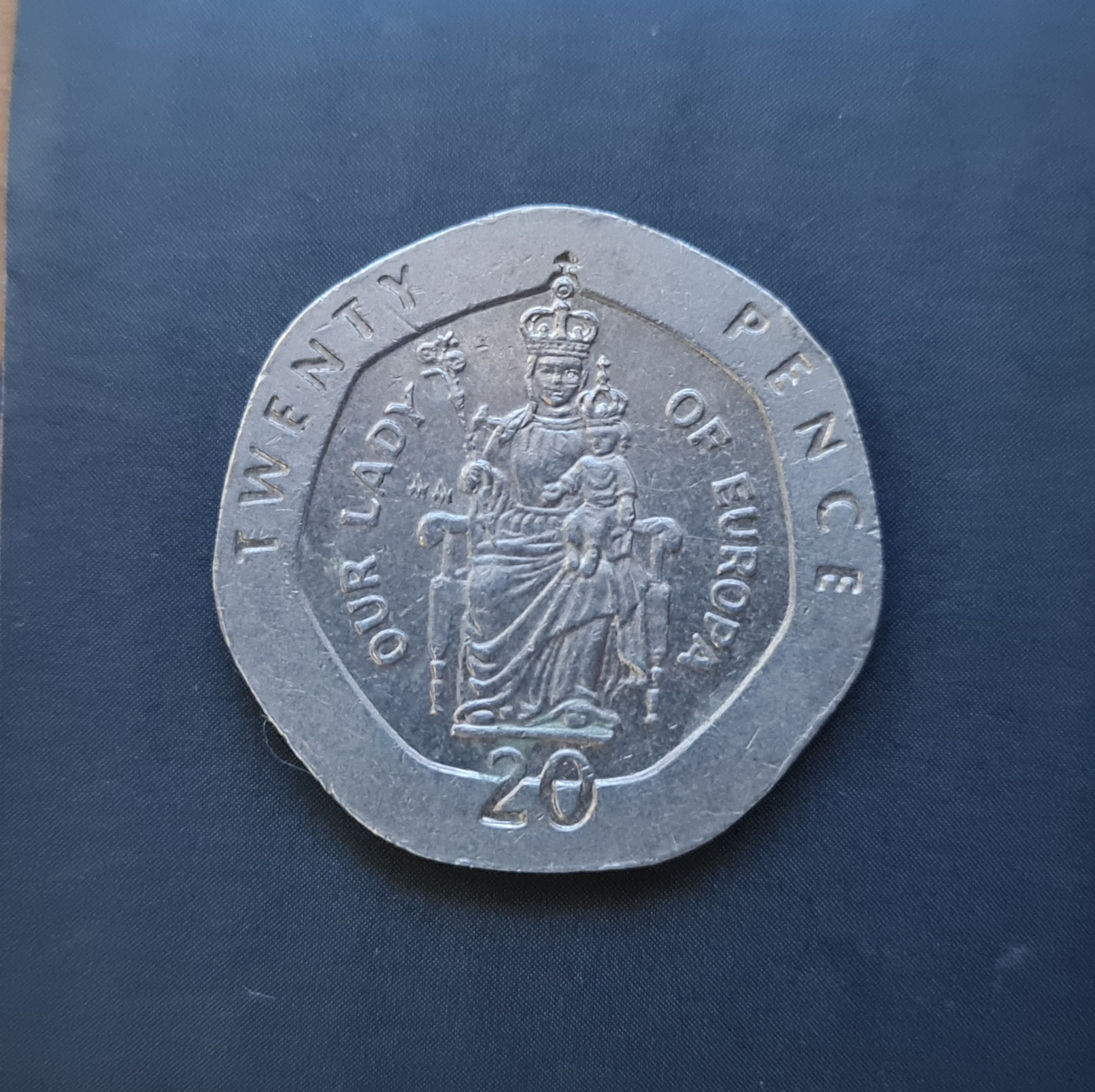 Gibraltar Lady of Europe 20p - 1988 AA