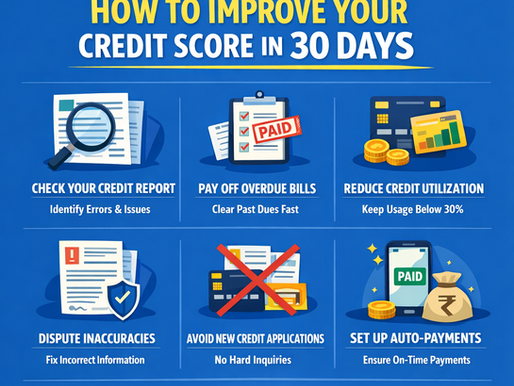 How to Improve Credit Score in 30 Days