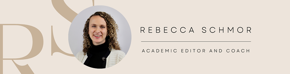 Photo of Rebecca Schmor, Academic Editor and Coach.