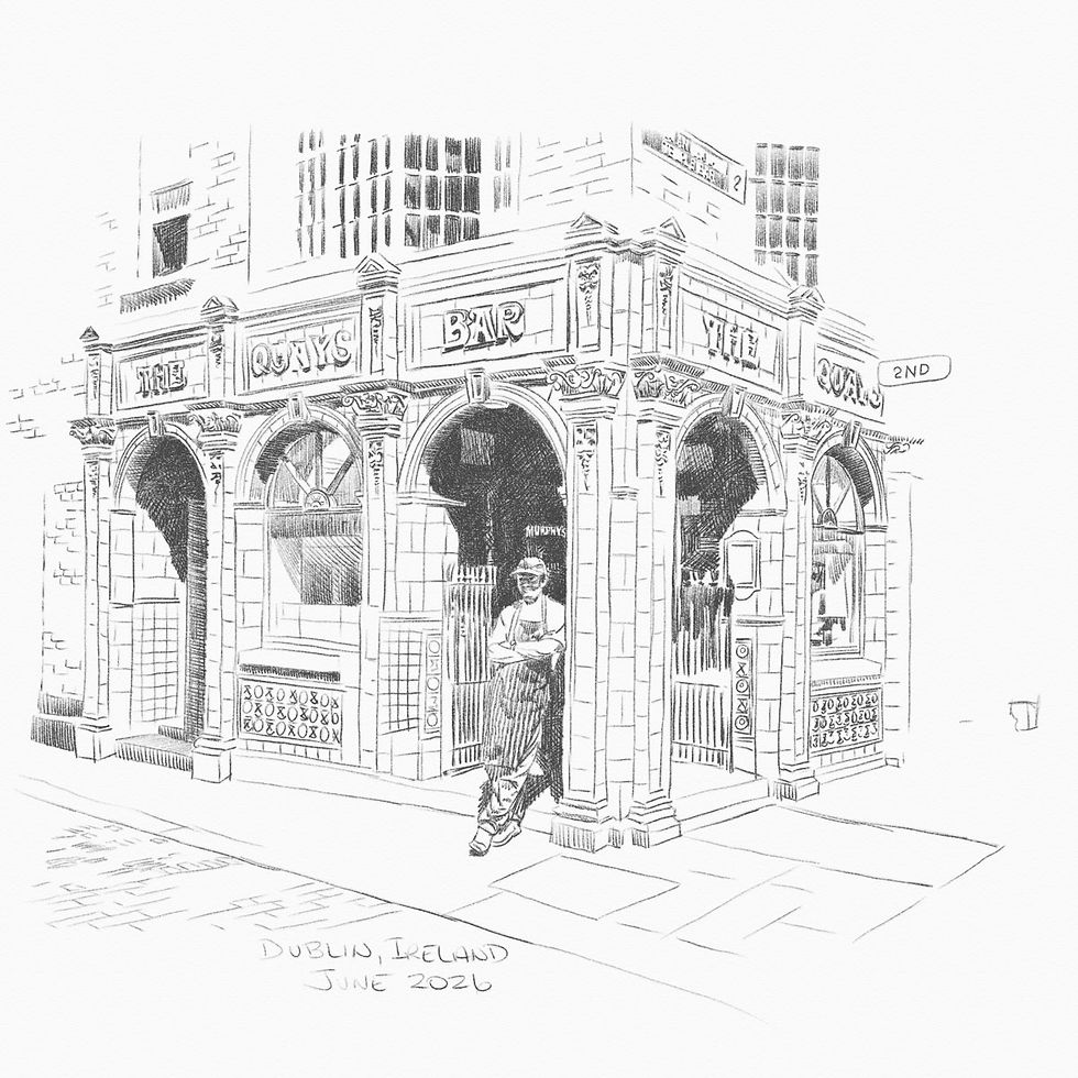 dublin-quays-pub-travel-sketch