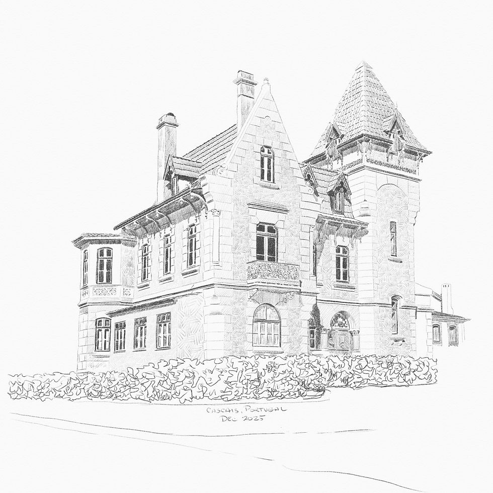 cascais-house-portugal-travel-sketch
