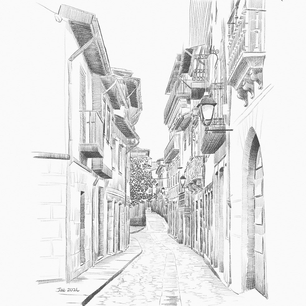 guimaraes-portugal-travel-sketch