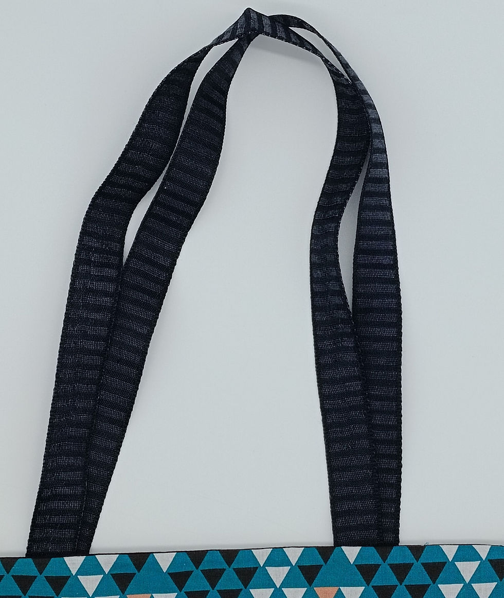 Miniature : tote bag triangle vert anse