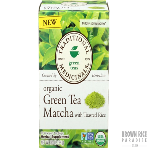 Traditional Medicinals Organic Green Tea Matcha with Toasted Rice, 16 BAG