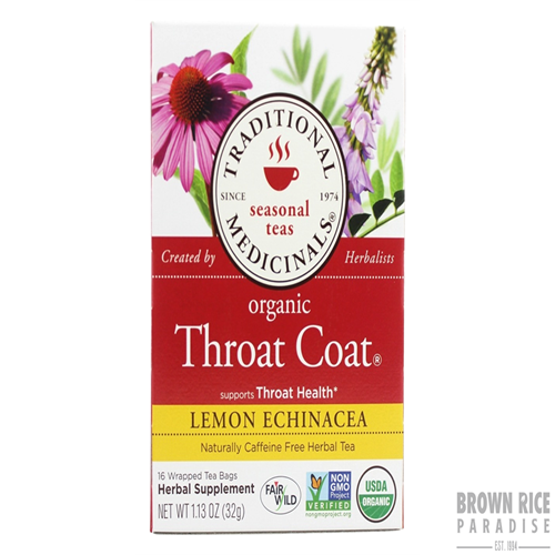 Traditional Medicinals Organic Throat Coat Lemon Tea, 16 BAG