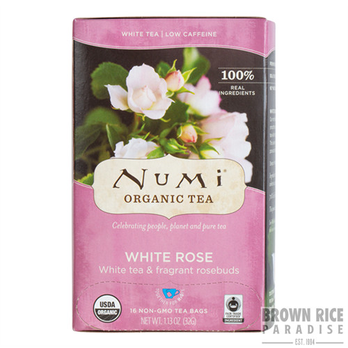 Numi Tea Organic White Rose Tea, 16 BAG Brown Rice Paradise