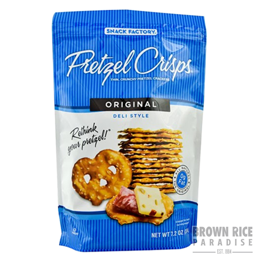 Snack Factory Pretzel Crisps Original Crunchy Thin Pretzel Crackers, 7.2 OZ