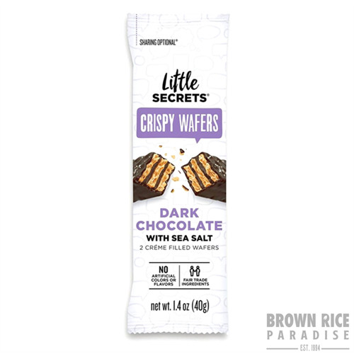 Little Secrets Crispy Wafers Dark Chocolate Sea Salt, 1.4 OZ Brown