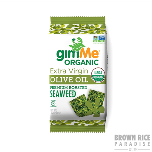 Gimme Organic Extra Virgin Olive Oil Roasted Seaweed Snack, 0.35 OZ