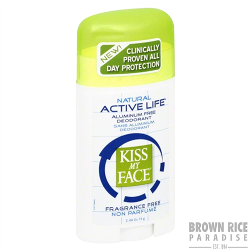 Kiss My Face Active Life Aluminum Free Deodorant Stick, 2.48 OZ
