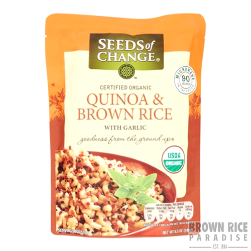 Seeds of Change Organic Quinoa & Brown Rice with Garlic, 8.5 OZ