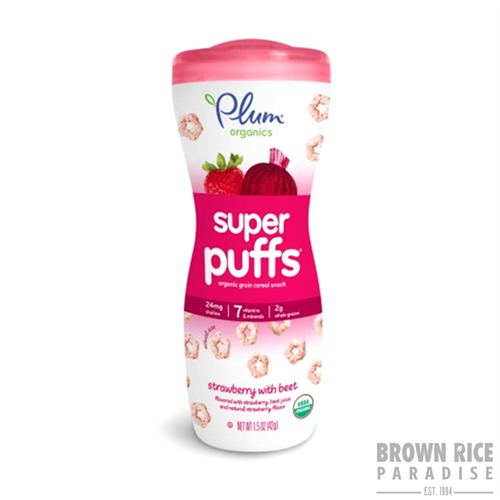 Plum Organics Organic Red Super Puffs Strawberry & Beet, 1.5 OZ