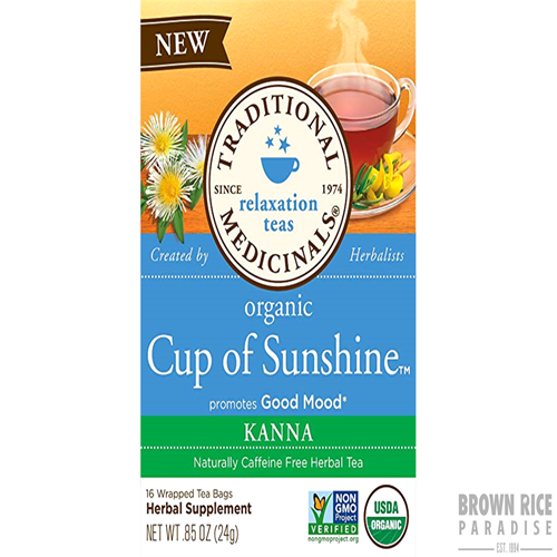 Traditional Medicinals Organic Cup of Sunshine Herbal Tea with Kanna, 16 BAG