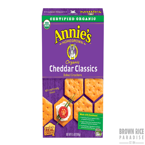Annie's Homegrown Organic Cheddar Bunnies Crackers Classic, 6.5 OZ
