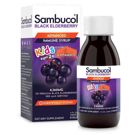 Sambucol Black Elderberry Immune Syrup For Kids 2+ Years, 4 OZ