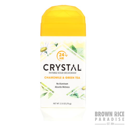 Crystal Essence Deodorant Invisible Solid Stick Chamomile & Green Tea, 2.5 OZ