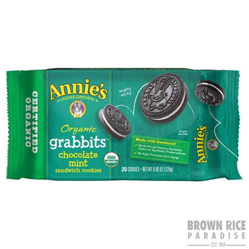 Annie's Homegrown Organic Sandwich Cookies with Grabbits & Choc Mint, 8.06 OZ