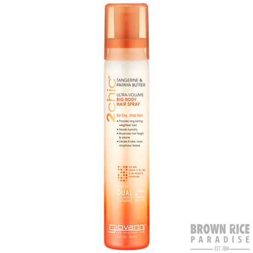 Giovanni 2chic Tangerine & Papaya Butter Ultra-Volume Big Body Hair Spray, 5 OZ