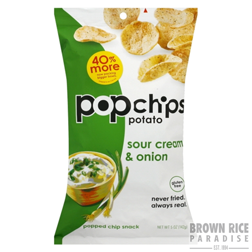 Popchips Popped Chip Snack Sour Cream & Onion, 5 OZ