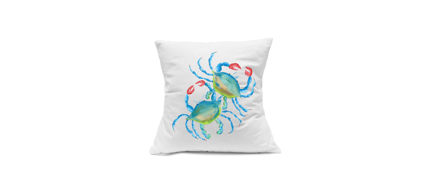 Crab Pillow Cover