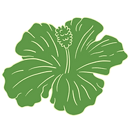 Icone de flor tropical preenchida verde
