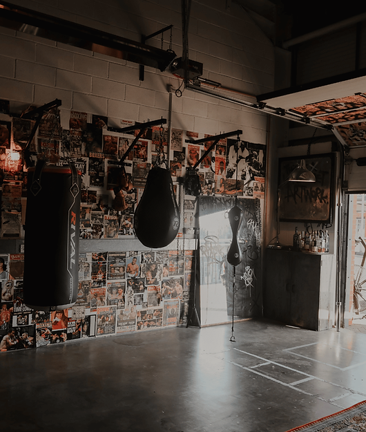 Punch bags and open training space at Traphouse Boxing Gym