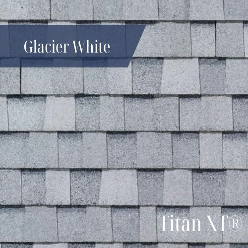 Glacier White architectural shingles for light-colored residential roofing