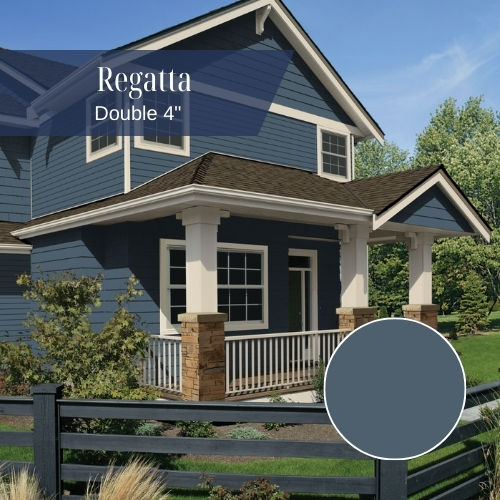 Regatta blue vinyl siding exterior installed by Royal Exteriors RI