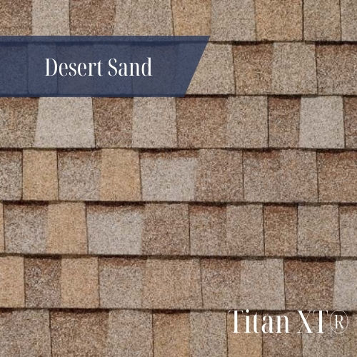 Desert Sand architectural roofing shingles for warm neutral roof color