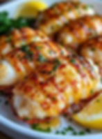 Creamy lemon garlic lobster tail